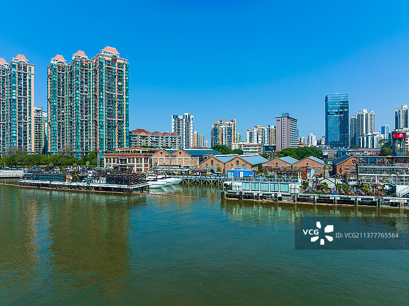 广州太古仓航拍图片素材