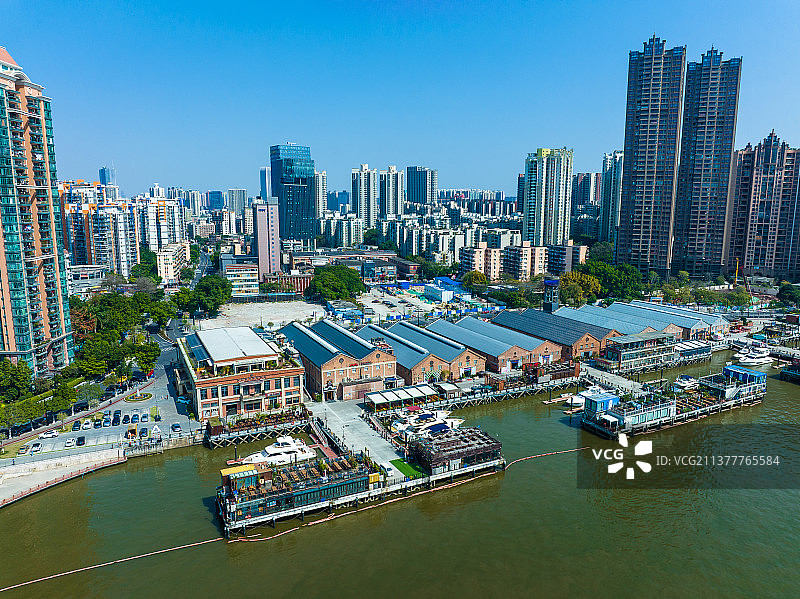 广州太古仓航拍图片素材
