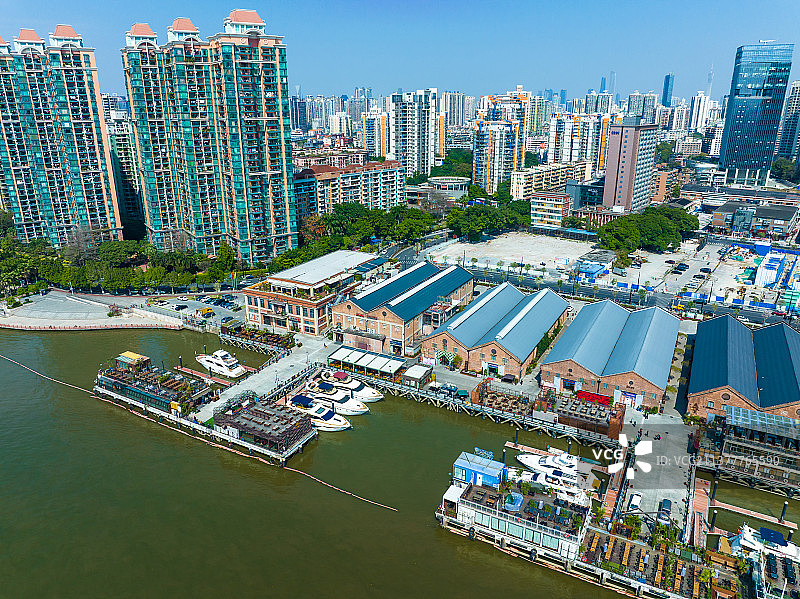 广州太古仓航拍图片素材