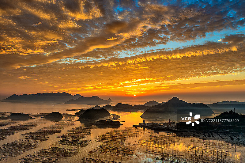 福建霞浦花竹日出最美日出风景壁纸图片素材