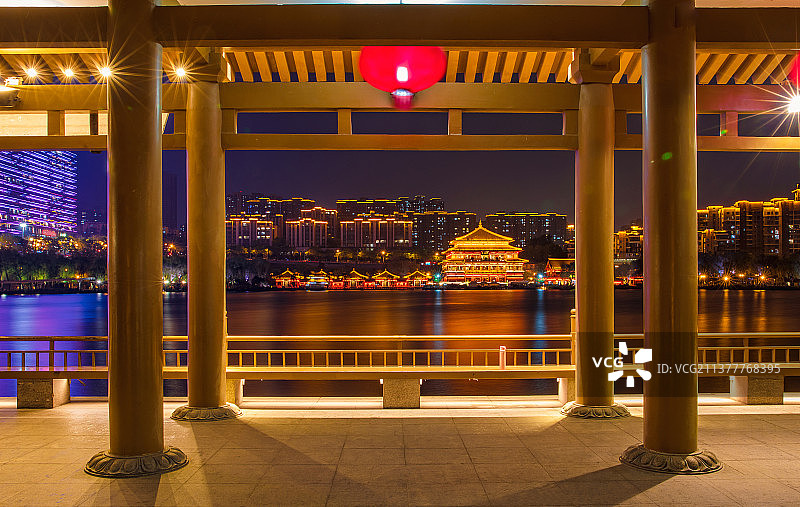 榭中南湖景图片素材