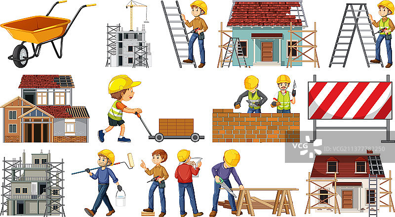 施工现场物品合集图片素材