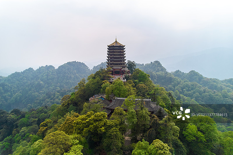 青城山老君阁图片素材