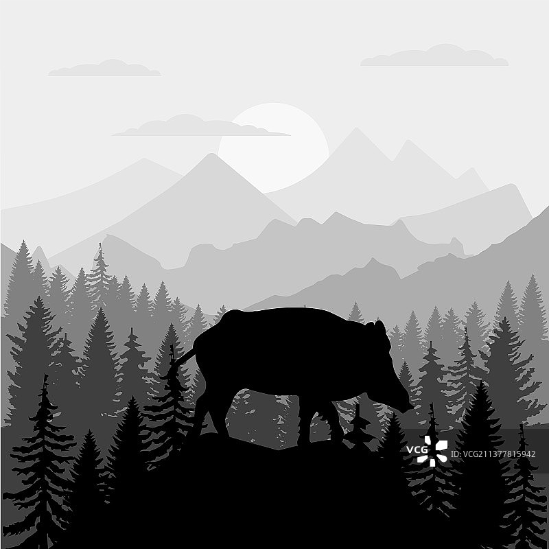 山脉森林背景图片素材