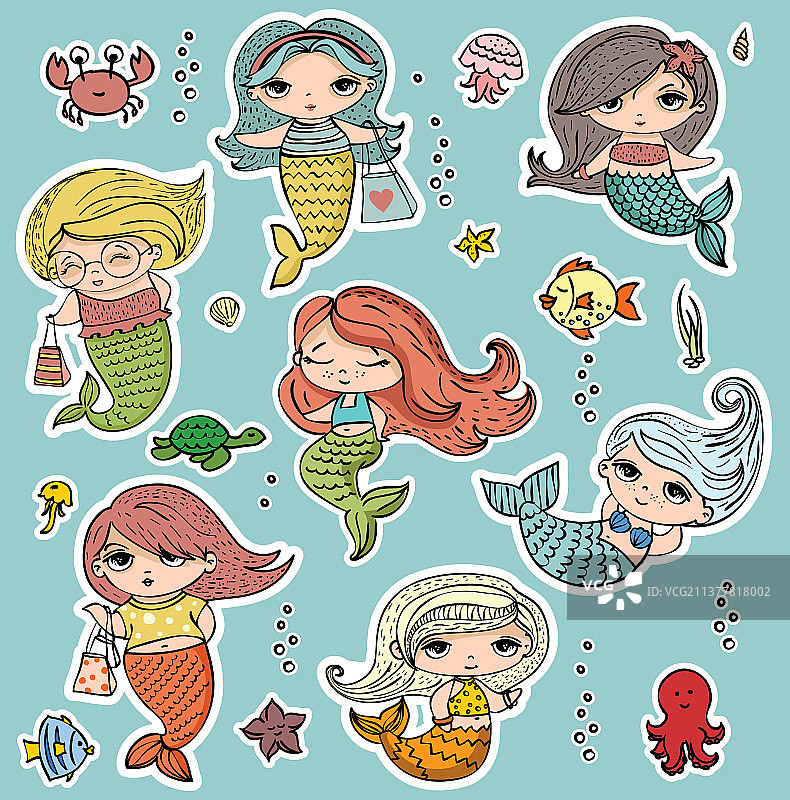 夏季可爱时尚套装图片素材