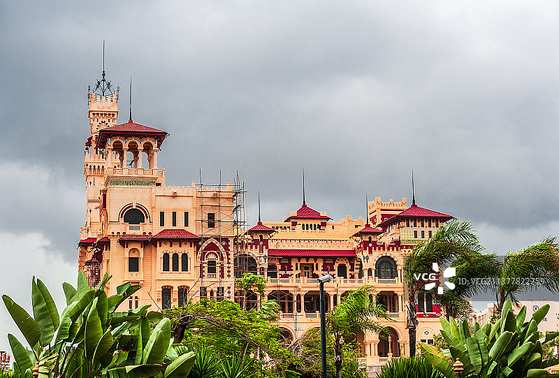埃及亚历山大蒙塔扎宫图片素材