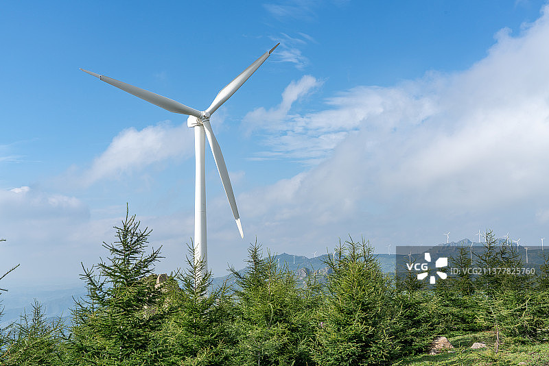 风力发电风轮机图片素材