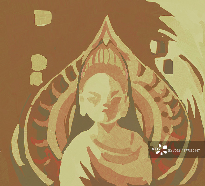 龙门石窟插画图片素材