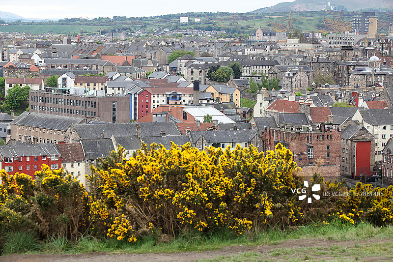 英国爱丁堡城堡教堂建筑街道图片素材