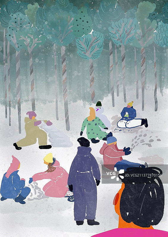 下雪了图片素材