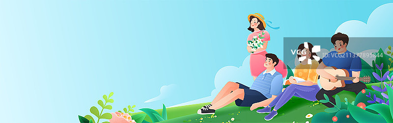 五四青年节人物矢量扁平化插画图片素材