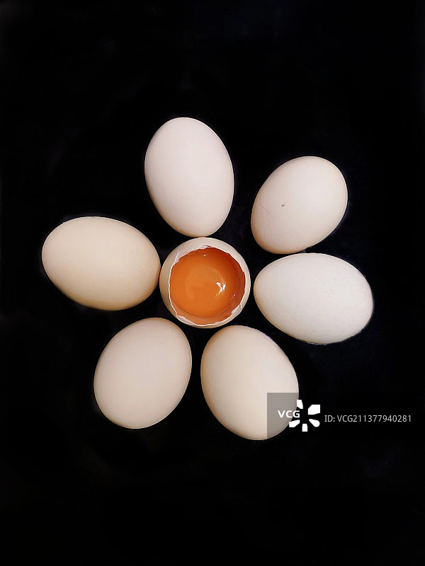 鸡蛋“花”图片素材