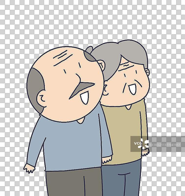 元素：老年人半身像图片素材