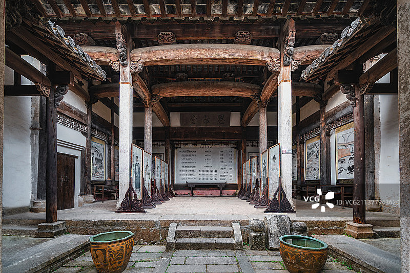 安徽宣城龙川古镇的乡贤祠图片素材