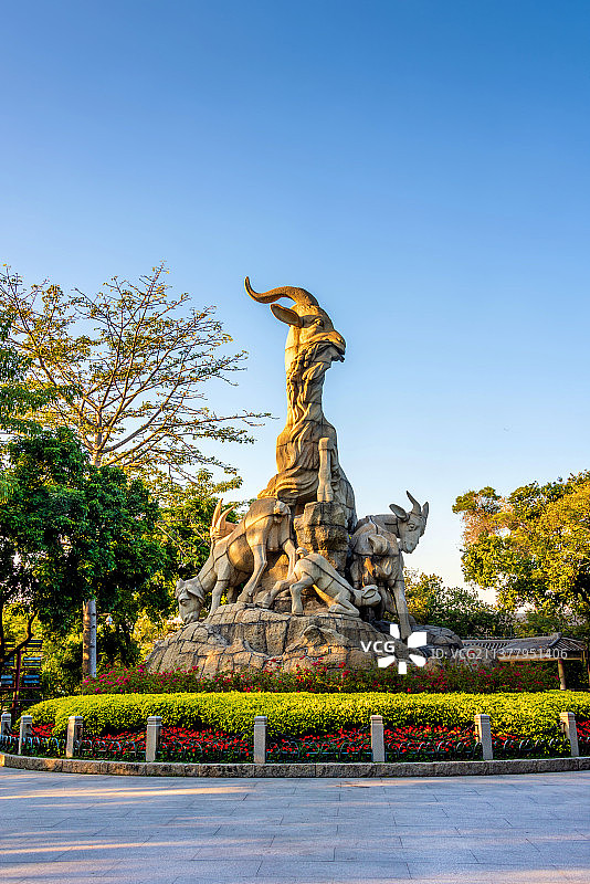 中国广东广州越秀公园五羊石雕图片素材