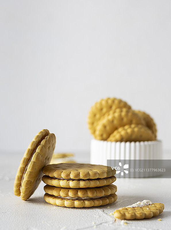 奶油夹心黄油酥饼图片素材