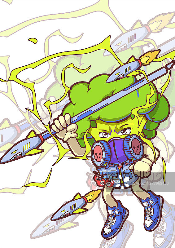 西兰花的战争图片素材