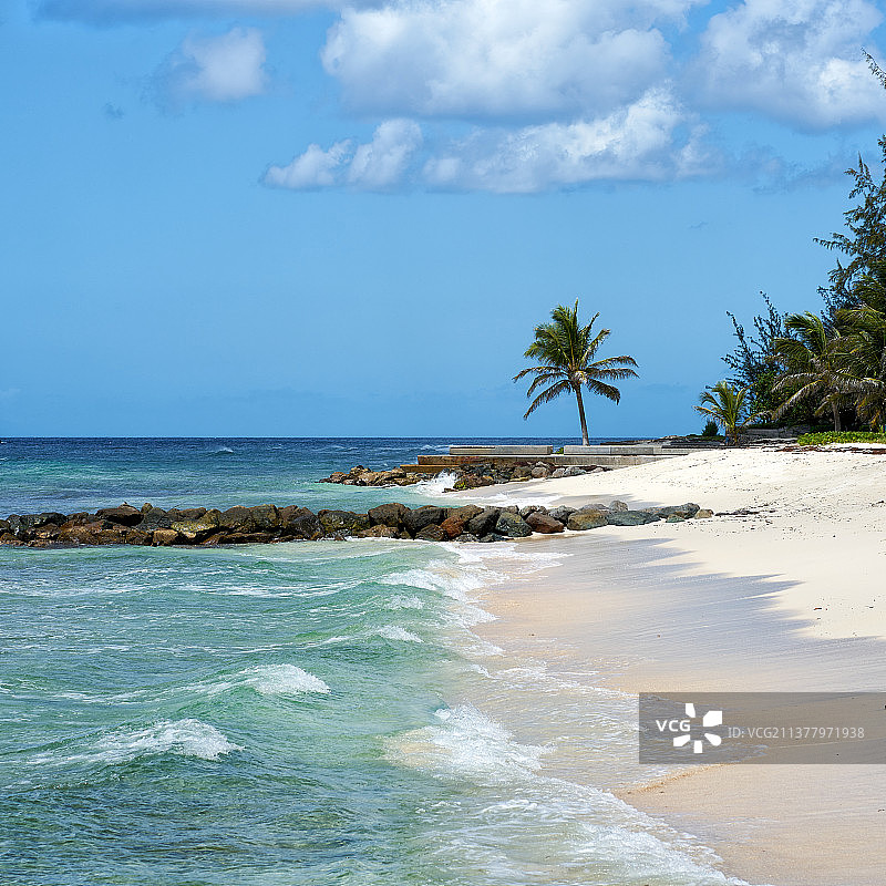 巴巴多斯海天一色风景图片素材