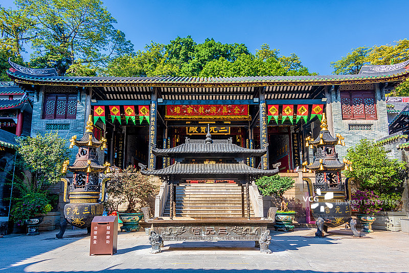 中国广东广州三元宫大殿图片素材