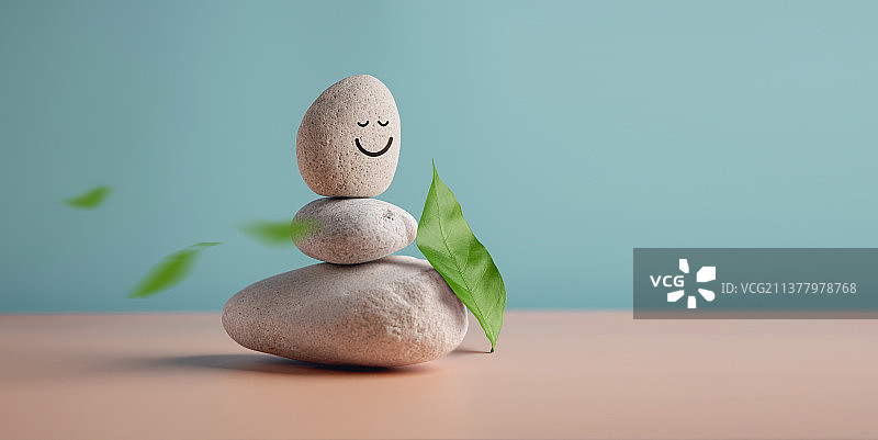 享受生活，和谐和积极心态图片素材