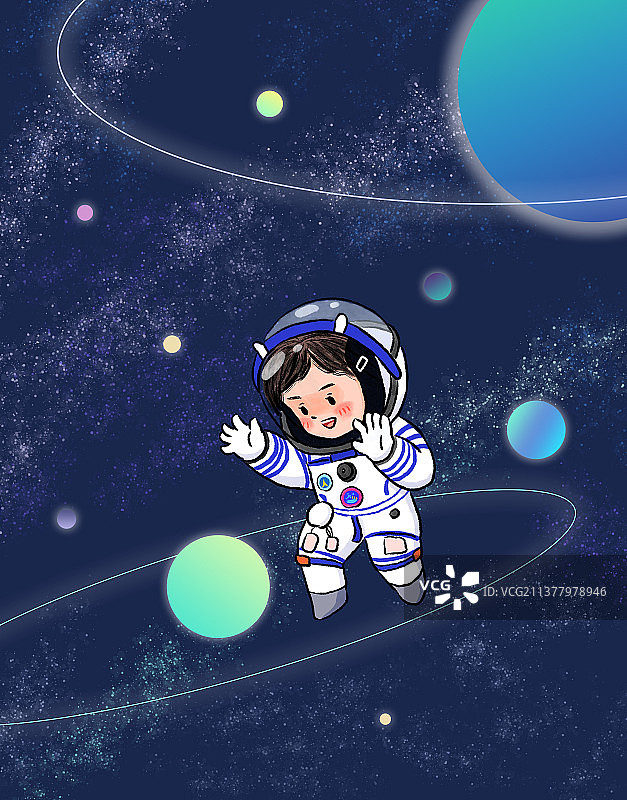 太空漫步的宇航员图片素材