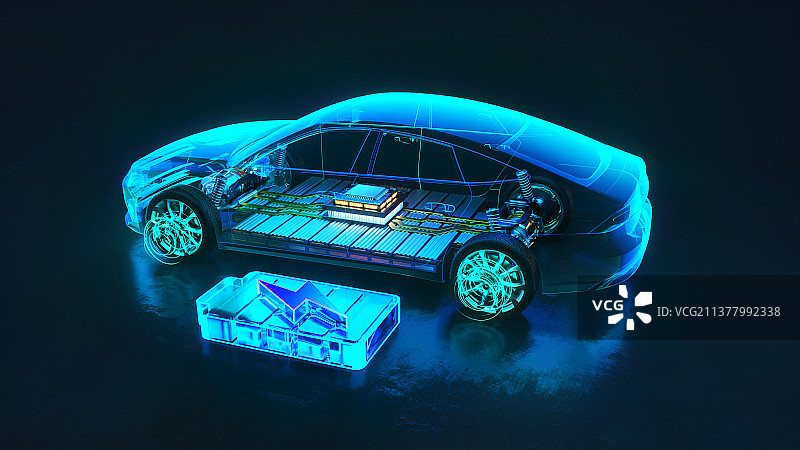 新能源智能电动汽车芯片图片素材