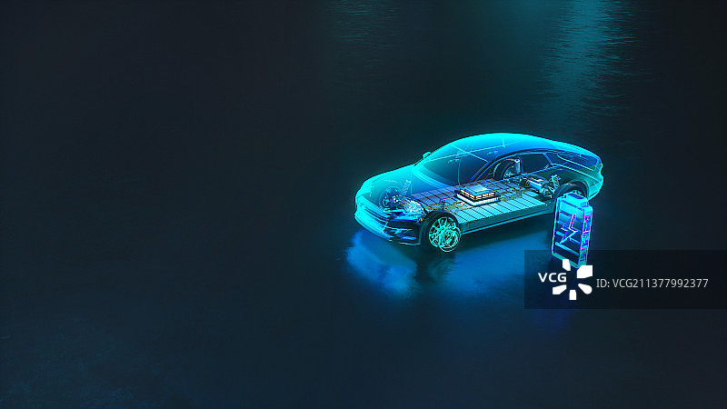 新能源智能电动汽车芯片图片素材