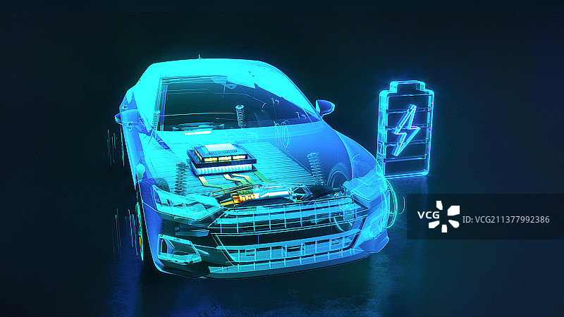 新能源智能电动汽车芯片图片素材