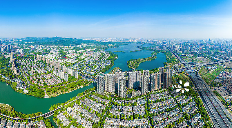 江苏苏州石湖景区航拍图片素材