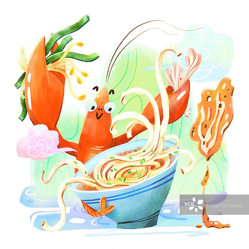 龙虾面图片素材