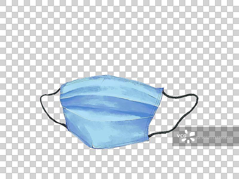 水彩写实口罩图片素材