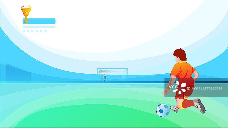 足球体育运动联赛的球队对决比赛插画图片素材