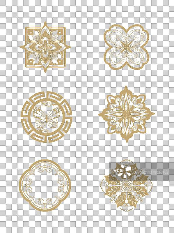 手绘古典中国风传统纹样图案图片素材