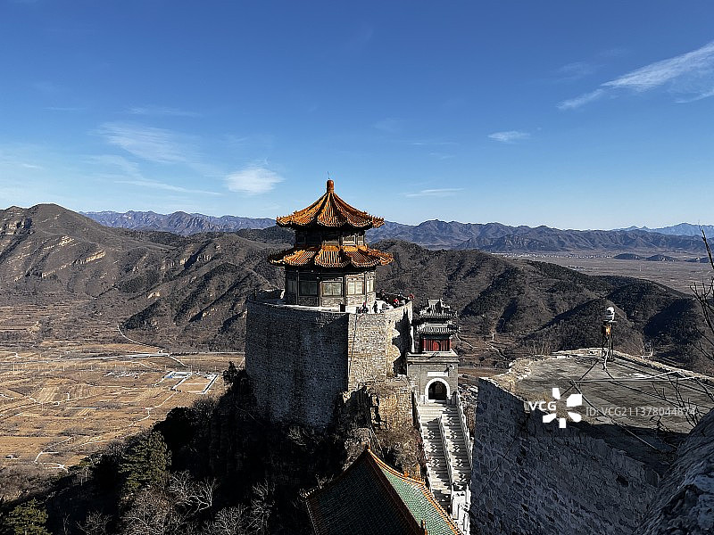 丫髻山山顶金殿夏季风光图图片素材