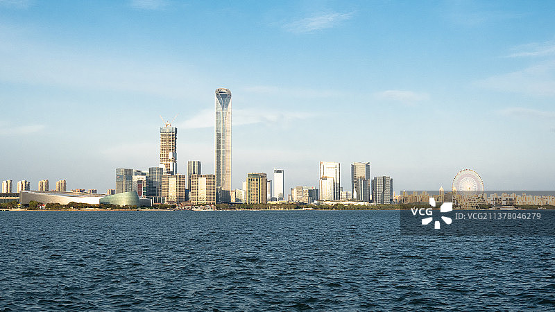 苏州金鸡湖图片素材