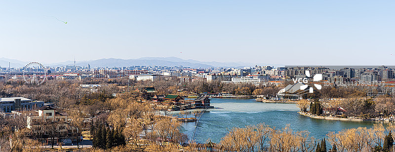 龙潭湖 摩天轮 祈年殿 电视塔 同框图片素材