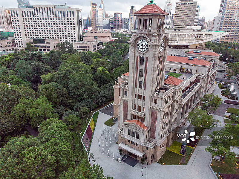 航拍上海历史博物馆图片素材