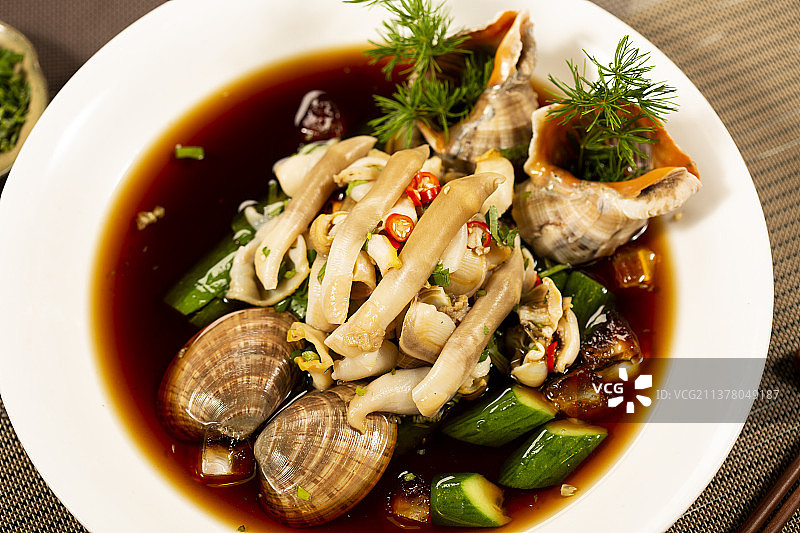 海鲜海螺凉菜图片素材