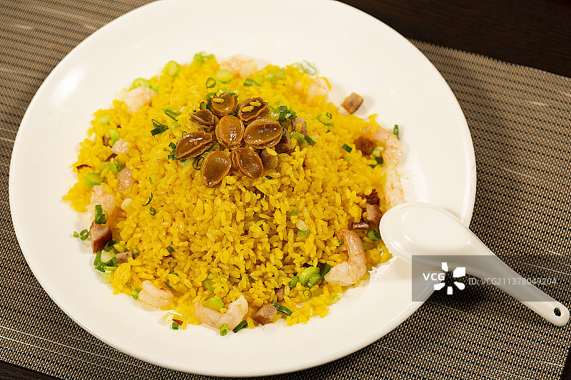 鲍鱼海鲜炒饭图片素材