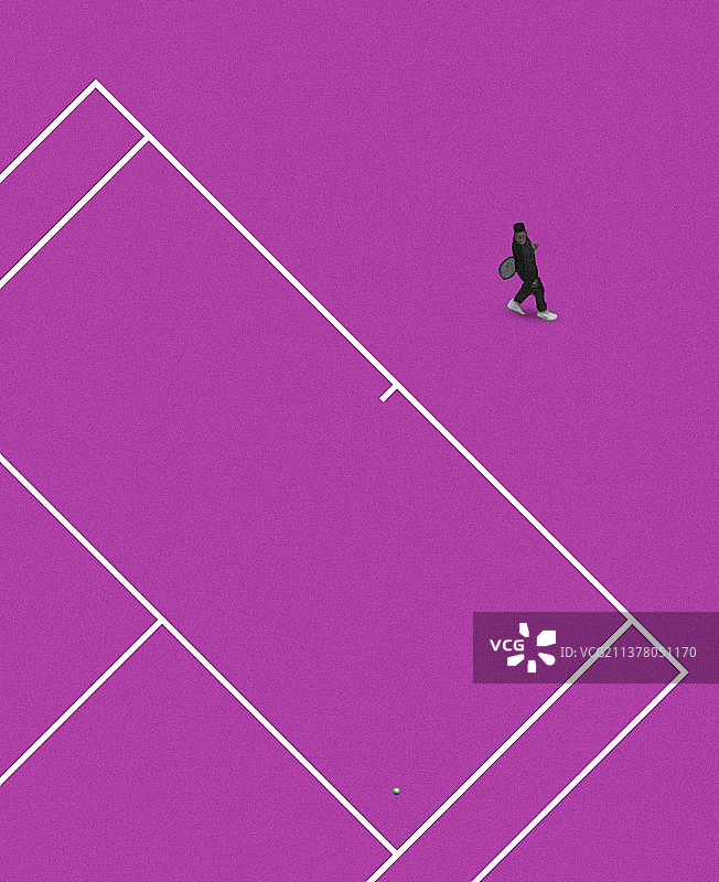 紫色网球场图片素材