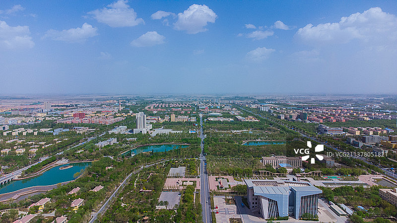 新疆图木舒克市城市航拍图片素材