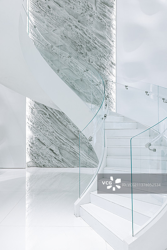 现代建筑白色楼梯图片素材