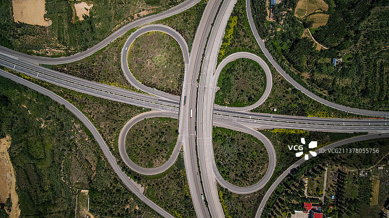 蝴蝶立交桥-西柏坡高速互通图片素材