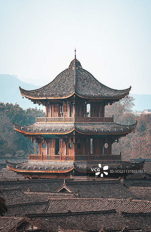 阆中古城中天楼图片素材