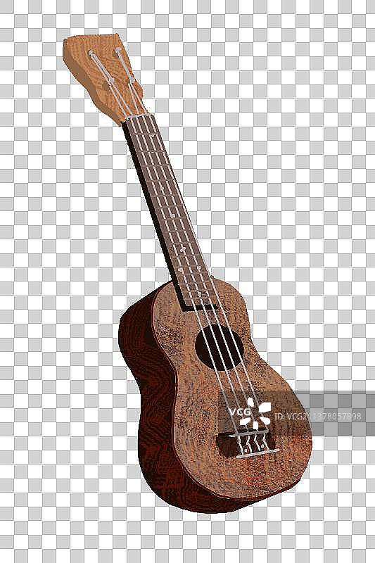 野餐春天元素吉他尤克里里图片素材