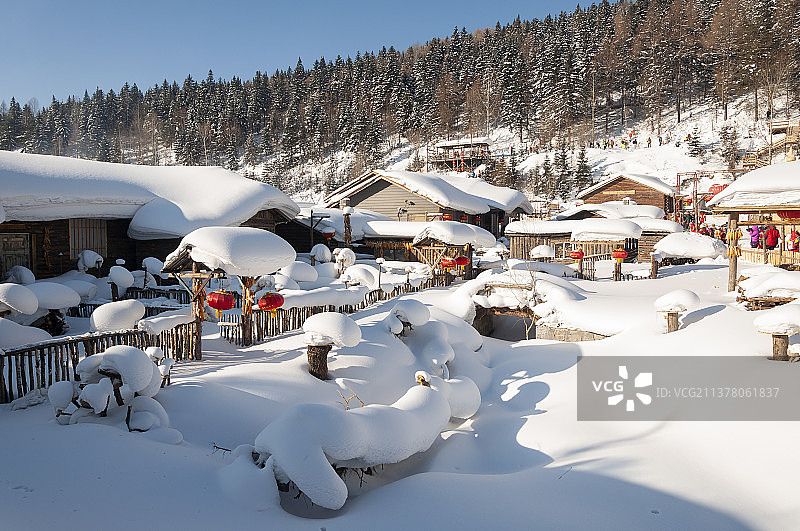黑龙江雪乡风光图片素材