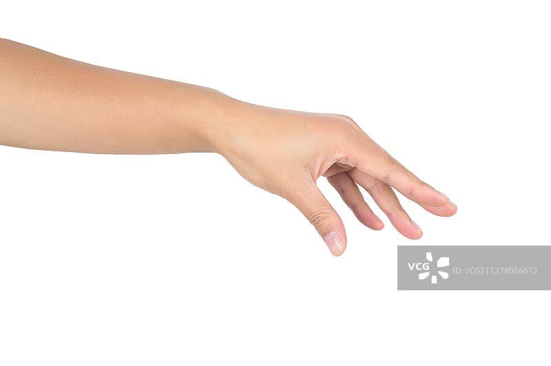 白背景前一只向下抓取的手图片素材