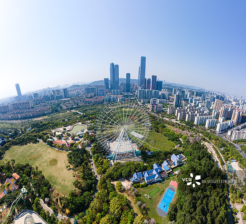 航拍广西南宁凤岭儿童公园图片素材