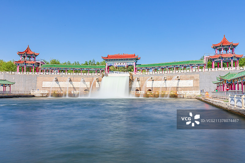 新疆克拉玛依九龙潭公园风光图片素材