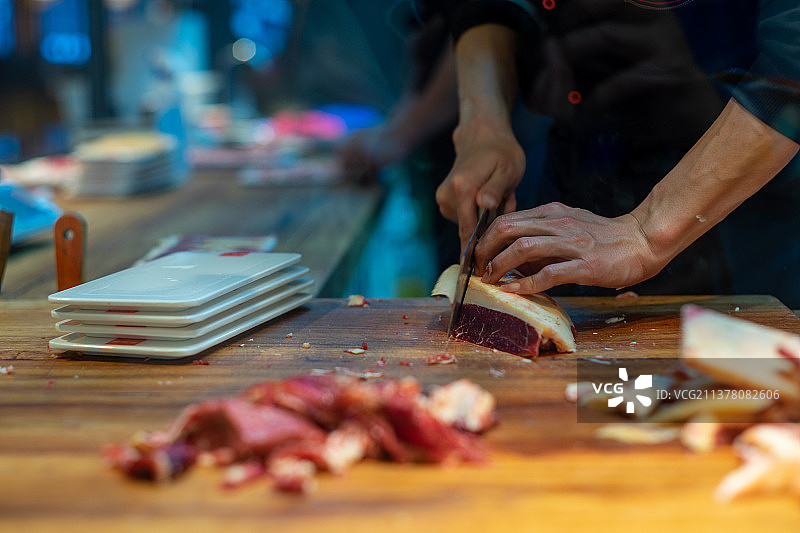 现切新鲜牛肉图片素材